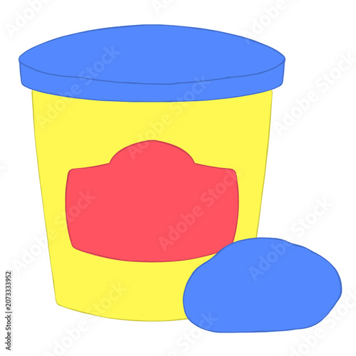 blue playdoh