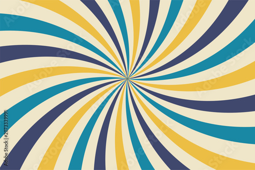Obraz na plátne Swirling ray pattern with yellow blue and purple hues