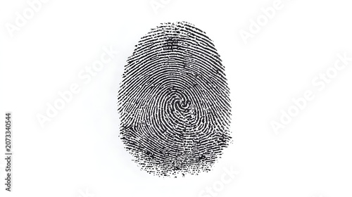 fingerprint on white background