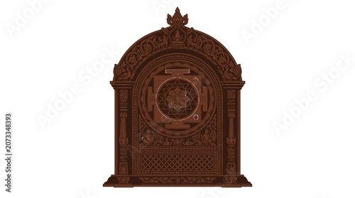 Brown Wooden Decorative Wall Panel.