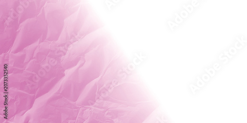 Crumpled Pink Paper Background with White Gradient