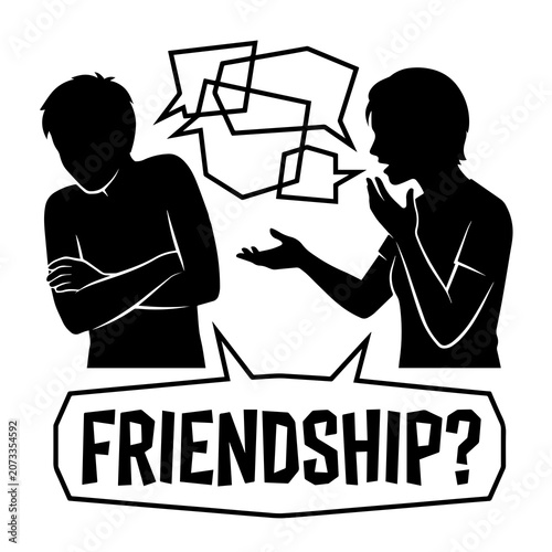 Fotografie Interpersonal conflict and toxic relationship conceptual illustration