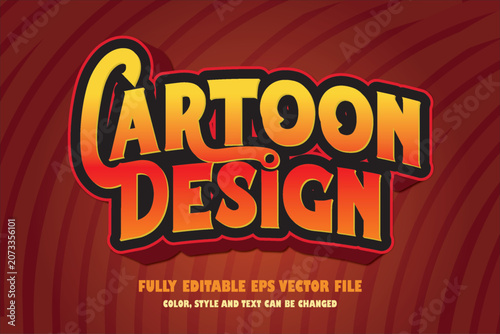 Cartoon blast typography text effect with bold retro comic style editable vector design.
