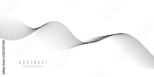 Abstract Blue Wave Vector Background with Curved Lines Pattern, Modern Digital Illustration Design Featuring Gradient Motion Shapes for Technology and Business Wallpaper Art