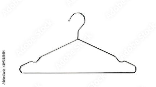Wire coat hanger isolated on white background