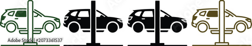 Foto Four cars being towed on a flatbed truck