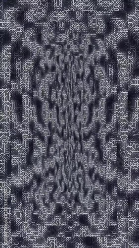 Abstract Digital Circuitry Tunnel Background