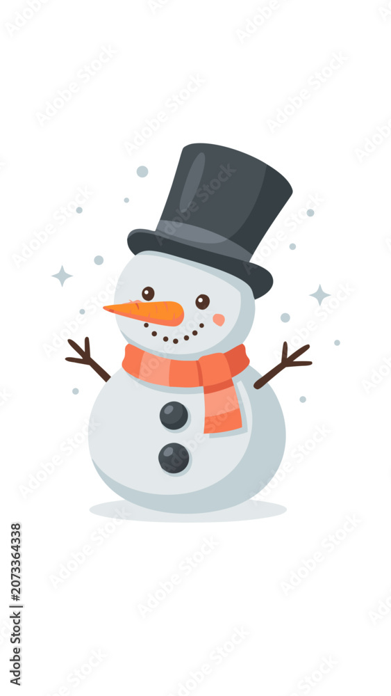 Fototapeta premium snow man with the snow or hand 
