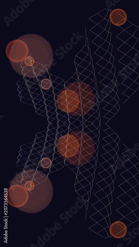 Abstract Digital Mesh with Bokeh Lights Background