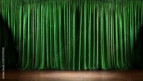 transform any stage with rich green velvet curtains