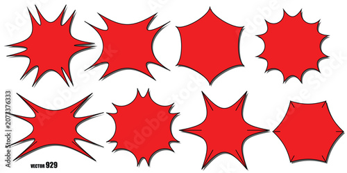 Vibrant Red Spiky Virus Particles Illustration on White Background