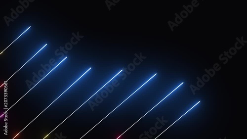 neon line animation in black background