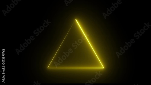 neon polystar icon animation neon line rotation