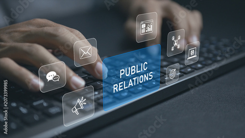 Cuadro en lienzo Public relations concept