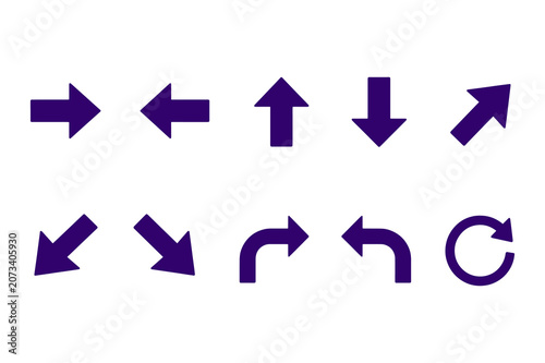 Modern Arrow Icons Set Collection Isolated Vector Symbols for Web Navigation Direction Buttons Business Logo Design Elements and Pointer Shapes