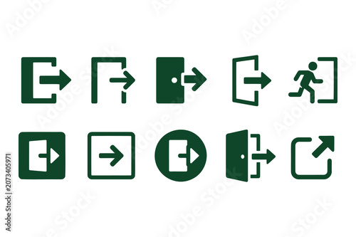 Go Green Arrow Sign Vector Illustration Icon for Eco Friendly Environmental Design and Emergency Exit Symbol