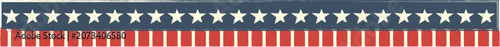 Retro American flag waving distressed, vector vintage illustration of usa stars and stripes for patriotic design