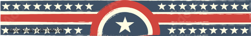 Retro American flag waving distressed, vector vintage illustration of usa stars and stripes for patriotic design