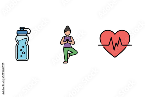 Fitness and gym icon collection