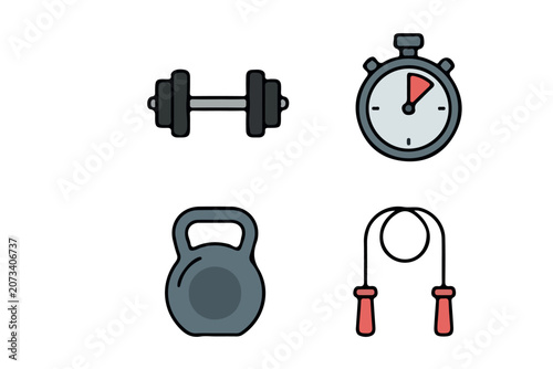 Fitness and gym icon collection