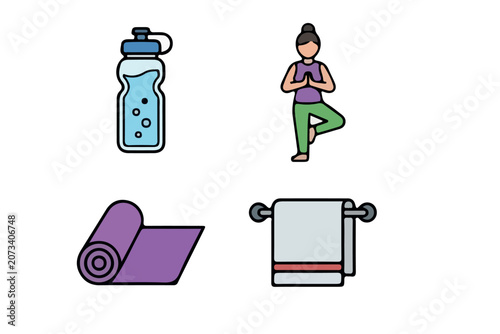 Fitness and gym icon collection
