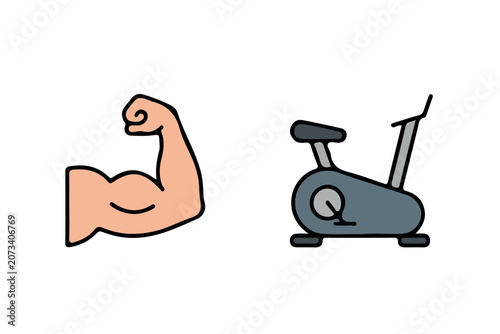 Fitness and gym icon collection