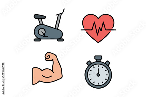 Fitness and gym icon collection