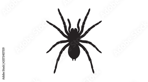 Tableau sur toile Black spider icon, spider silhouette, creepy crawly, insect symbol, halloween gr
