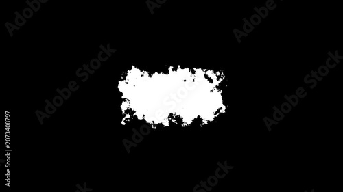 Ink transition splatter blot spreading left to right turbulent moving abstract painting animation background