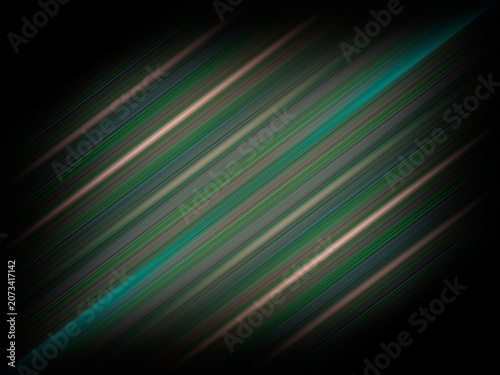 Diagonal green stripes on a black background. Modern abstract background.