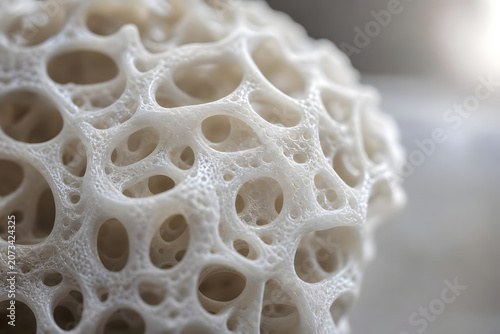 Macro Texture of 3D Printed Biocompatible Scaffold Material in H