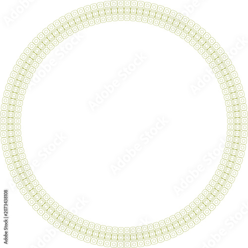 Fine Line Circular Guilloche Frame for Certificate and Banknote Security Design