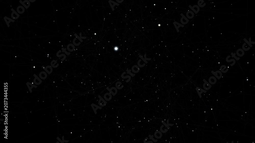 Ambient White and green and yellow Constellation Map - Seamless Loop