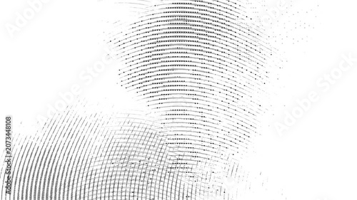 Abstract white paper with engraved dark line shapes and dots pattern. Abstract grunge old paper shapes animation, pulsating ink scratches and spots old paper scratches
