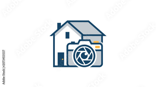 Real Estate Photography Logo Icon Concept.