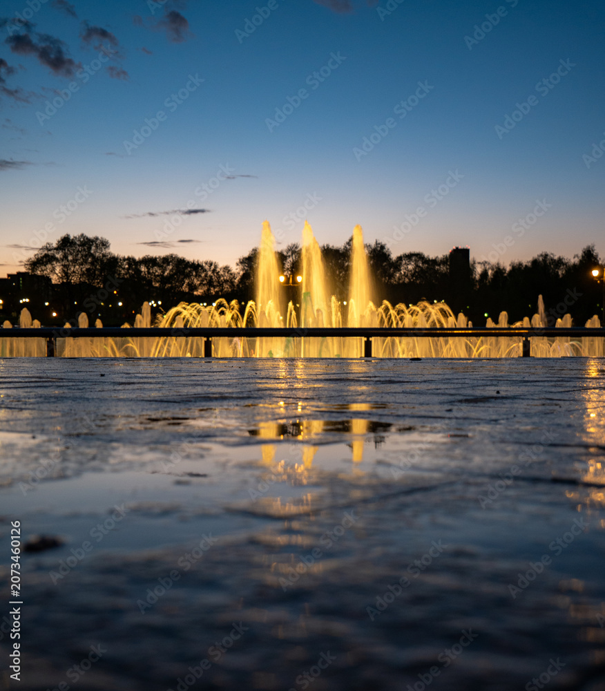 Fototapeta premium sunset in the city