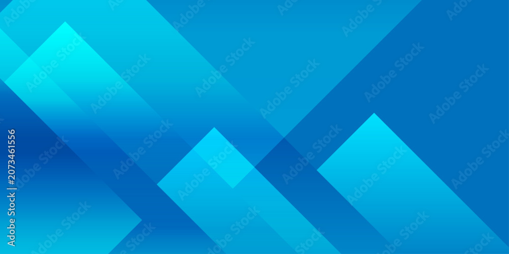 Obraz premium Abstract blue geometric background with overlapping transparent square and diamond shapes for modern corporate design. A dynamic composition of overlapping geometric shapes, squares