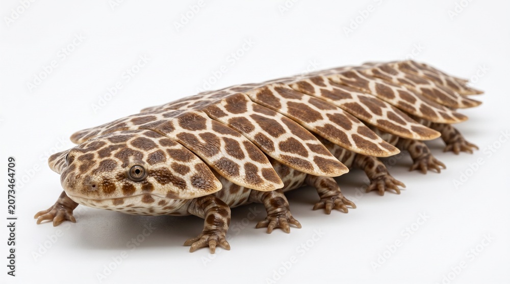 Obraz premium Imaginary prehistoric Amphibian with many legs