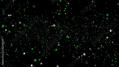 Dynamic Green and white Quantum Field - Seamless Loop