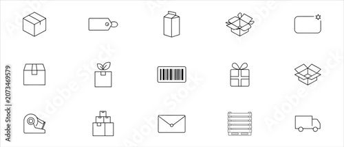 Hand Drawn Line Art Icons of Daily Essentials and Stationery Items Flat Design