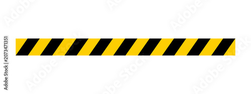 Black and yellow hazard warning stripe tape design Vector
