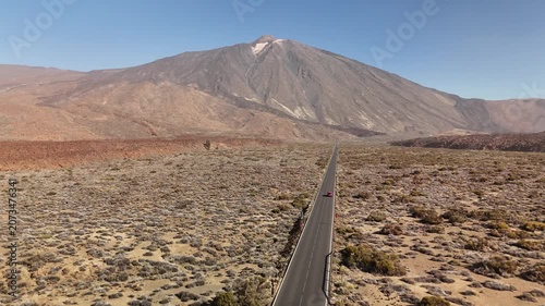 Aerial View of Tenerife, Canary Islands. Volcanic, Landscape, Ocean and Travel Stock