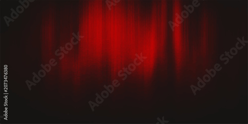 Schilderij op canvas Dramatic red light streaks descend from above against a dark background, creating an atmospheric and mysterious visual effect, perfect for stage or performance themes