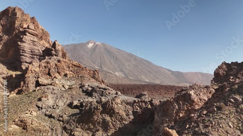 Aerial View of Tenerife, Canary Islands. Volcanic, Landscape, Ocean and Travel Stock