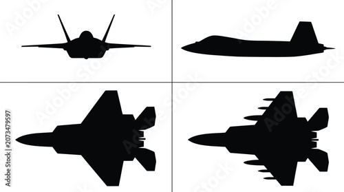 Photos KF-21 Boramae Fighter Jet Silhouette Vector