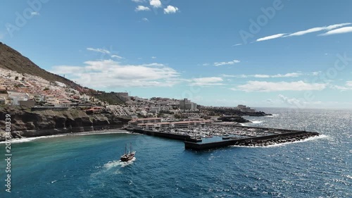 Aerial View of Tenerife, Canary Islands. Volcanic, Landscape, Ocean and Travel Stock