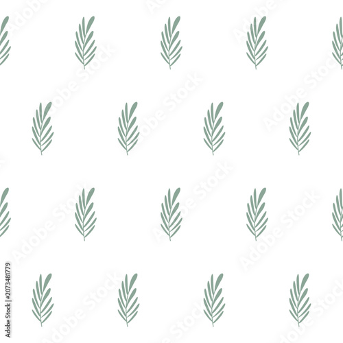  botanical simple pattern with green plants