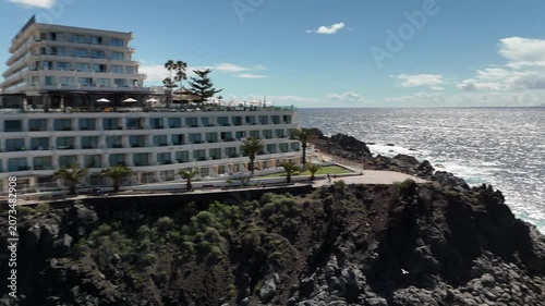 Aerial View of Tenerife, Canary Islands. Volcanic, Landscape, Ocean and Travel Stock