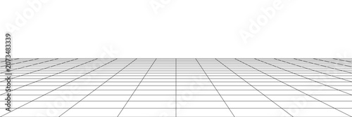 Foto Arcade grid floor and lab ai perspective ground