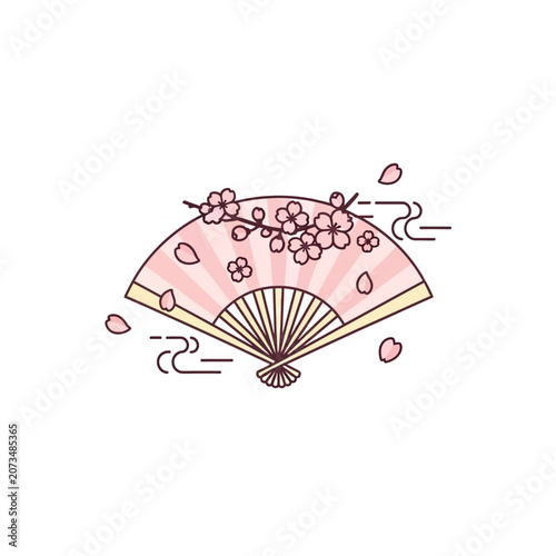 A decorative folding fan is adorned with delicate floral patterns